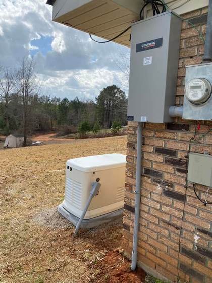 Generac standby generator installed at a home in Tylertown, MS
